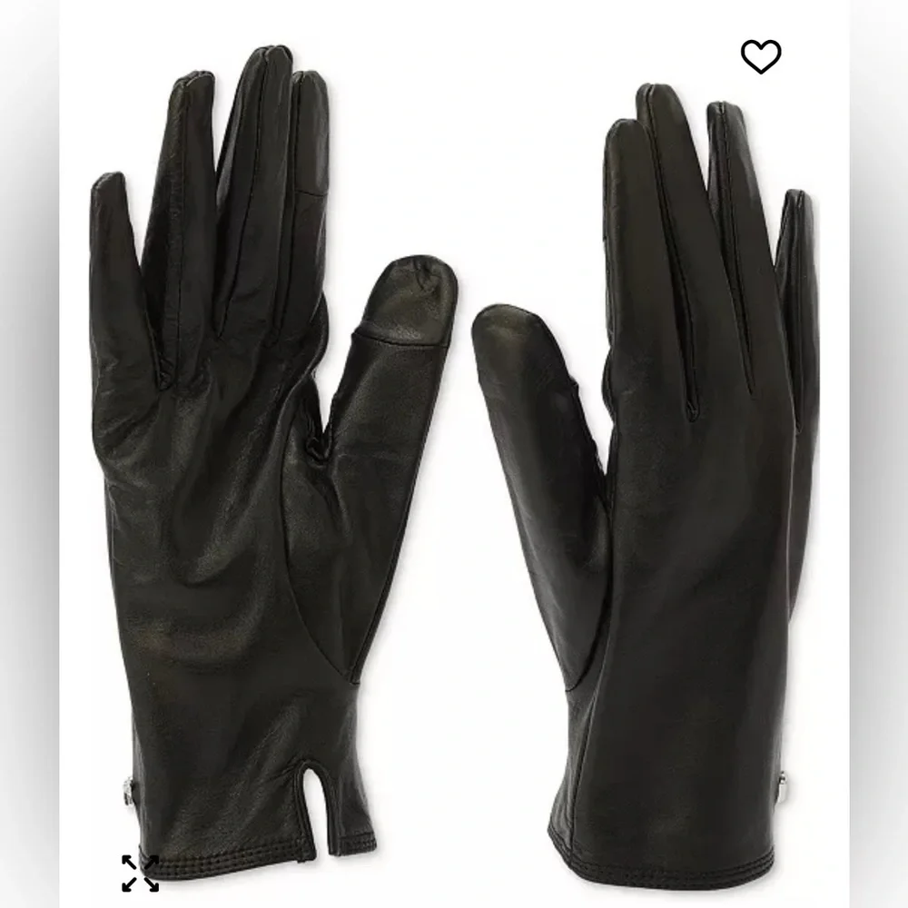 Michael Kors Women’s Classic Black Leather Gloves